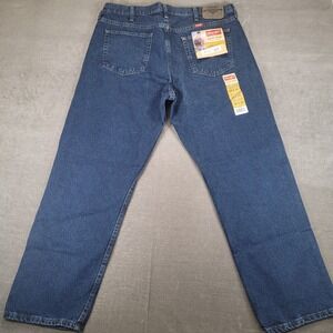 Wrangler Five Star Premium Denim Relaxed Fit Mens Jeans 38x30 Blue New
